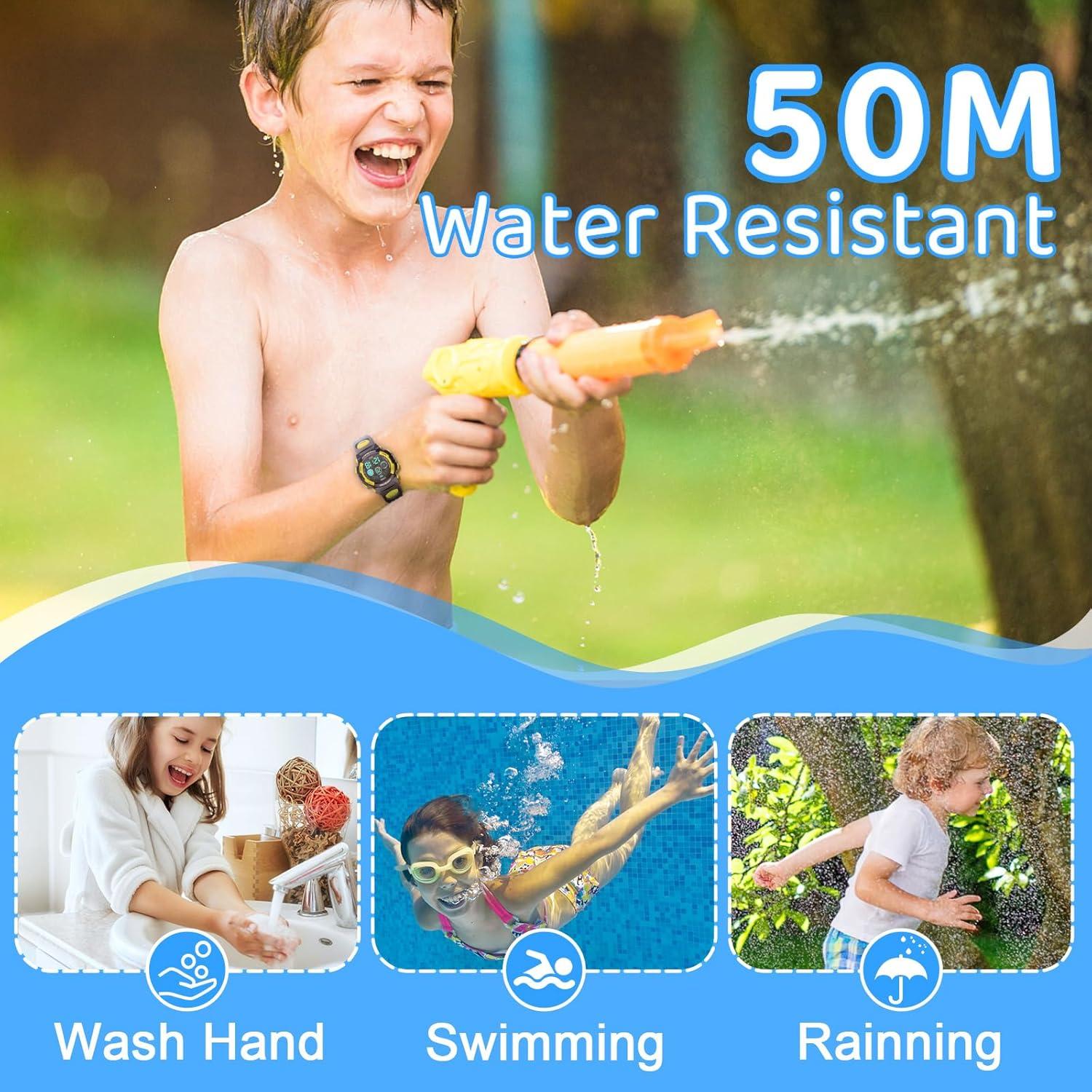 Reloj Digital Infantil Yadelai 869LB 50M Impermeable LED 7 Colores