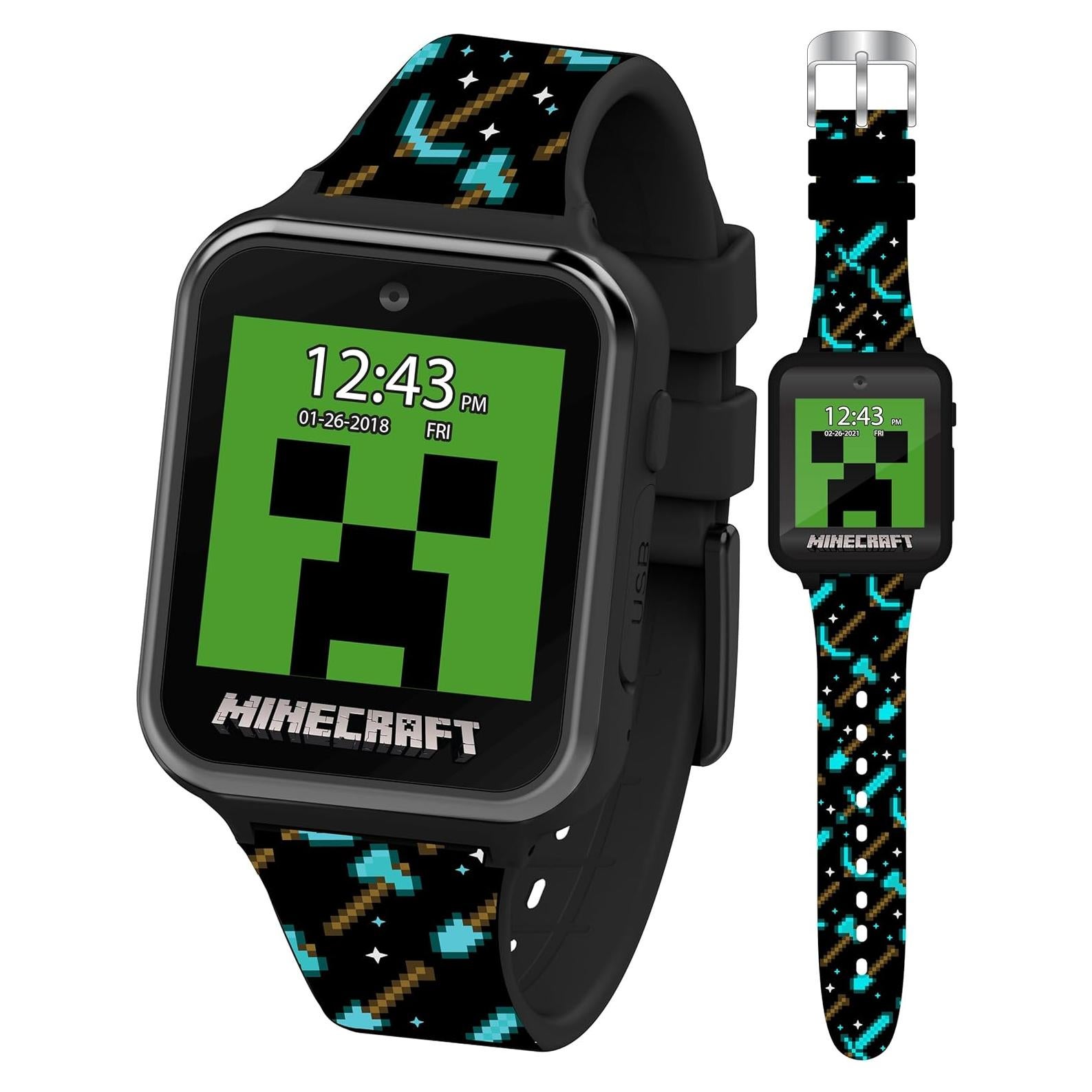 Reloj Inteligente para Niños Minecraft - Pantalla Táctil, Juegos, Cámara