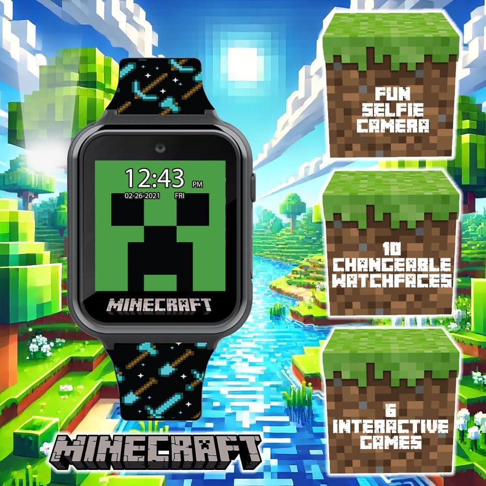 Reloj Inteligente para Niños Minecraft - Pantalla Táctil, Juegos, Cámara