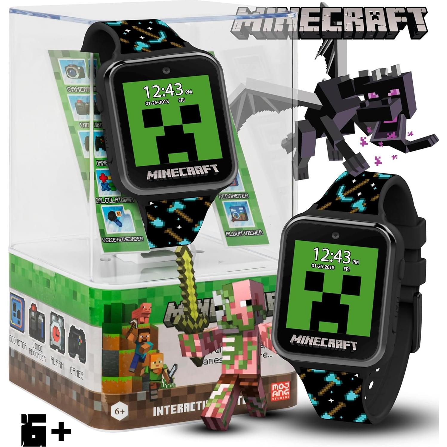 Reloj Inteligente para Niños Minecraft - Pantalla Táctil, Juegos, Cámara