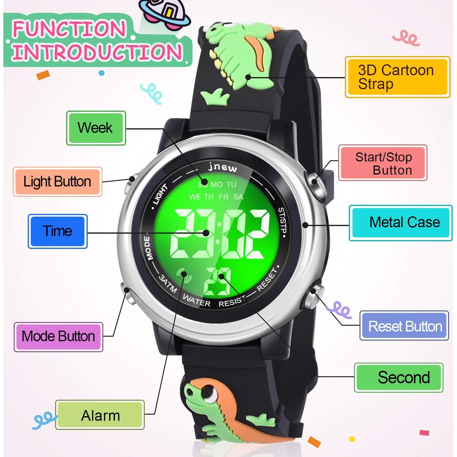 Reloj Digital Infantil Viposoon con Alarma y Luz LED 3ATM