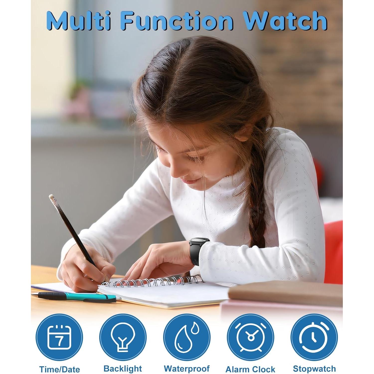 Reloj Digital Infantil Beeasy AW01 5ATM Negro para Niños