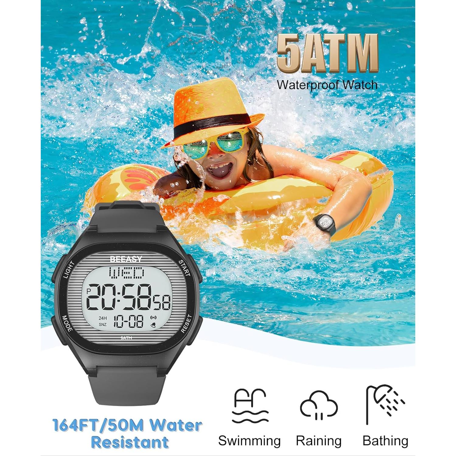 Reloj Digital Infantil Beeasy AW01 5ATM Negro para Niños