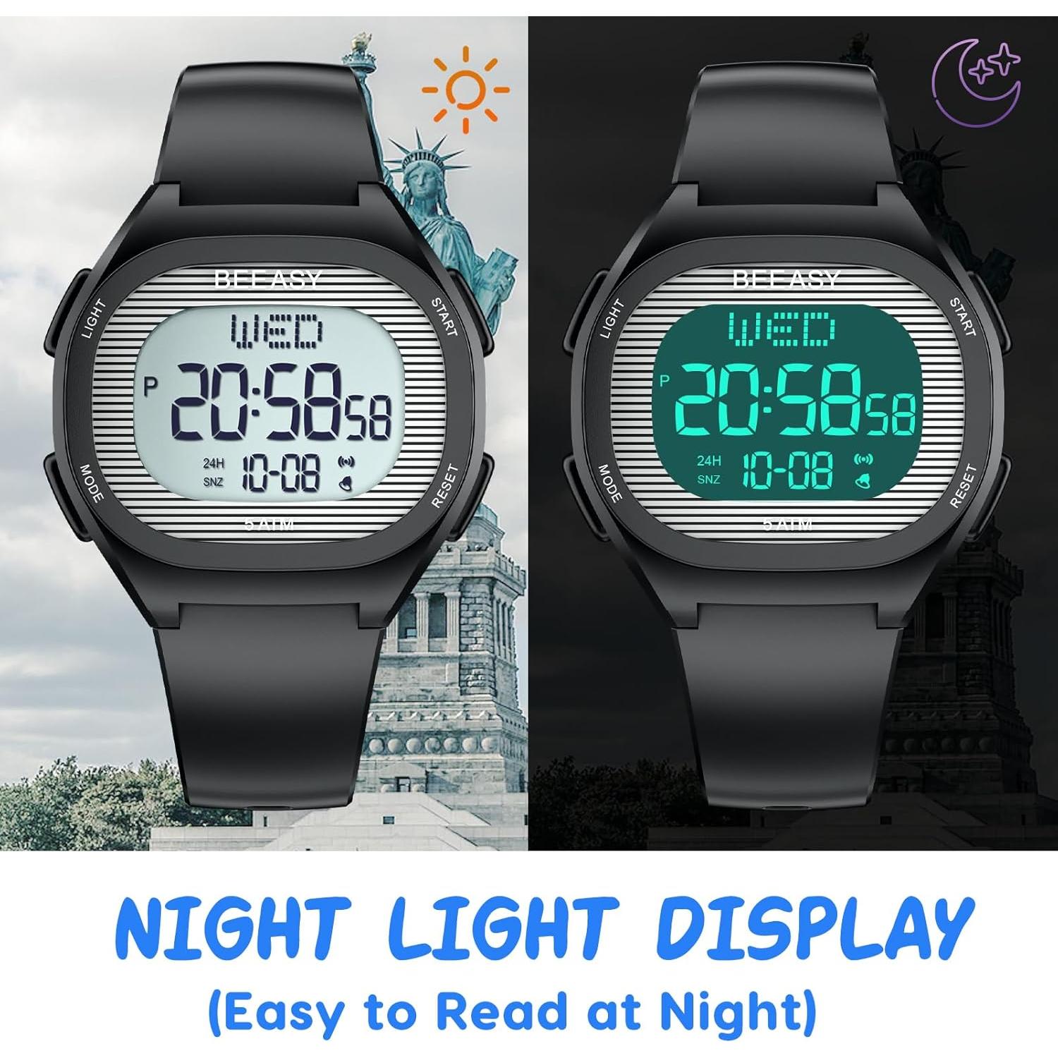 Reloj Digital Infantil Beeasy AW01 5ATM Negro para Niños