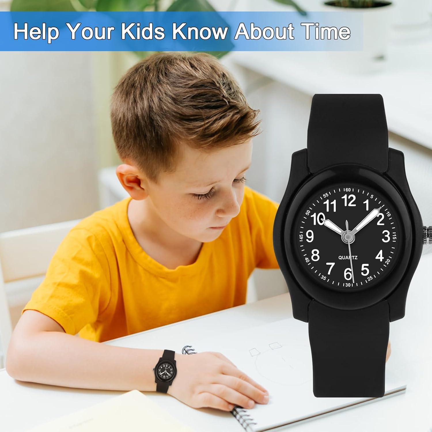 Reloj Infantil CKV Negro 3 ATM para Niños 3-12 Años