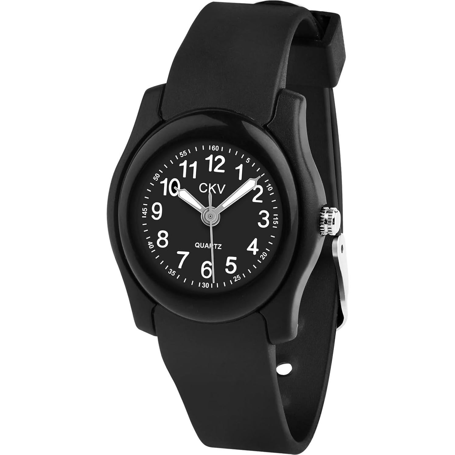 Reloj Infantil CKV Negro 3 ATM para Niños 3-12 Años