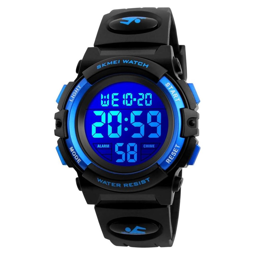 Reloj Digital para Niños Dayllon 50M Impermeable Azul 8-15 Años