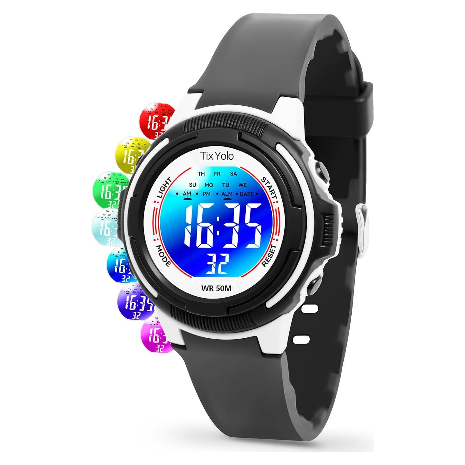 Reloj Digital Impermeable para Niños TixYolo 50M 7 Colores