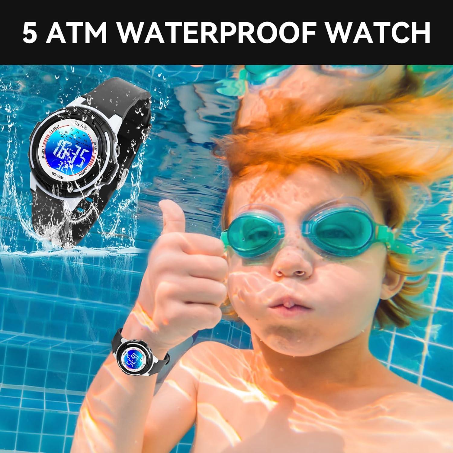 Reloj Digital Impermeable para Niños TixYolo 50M 7 Colores