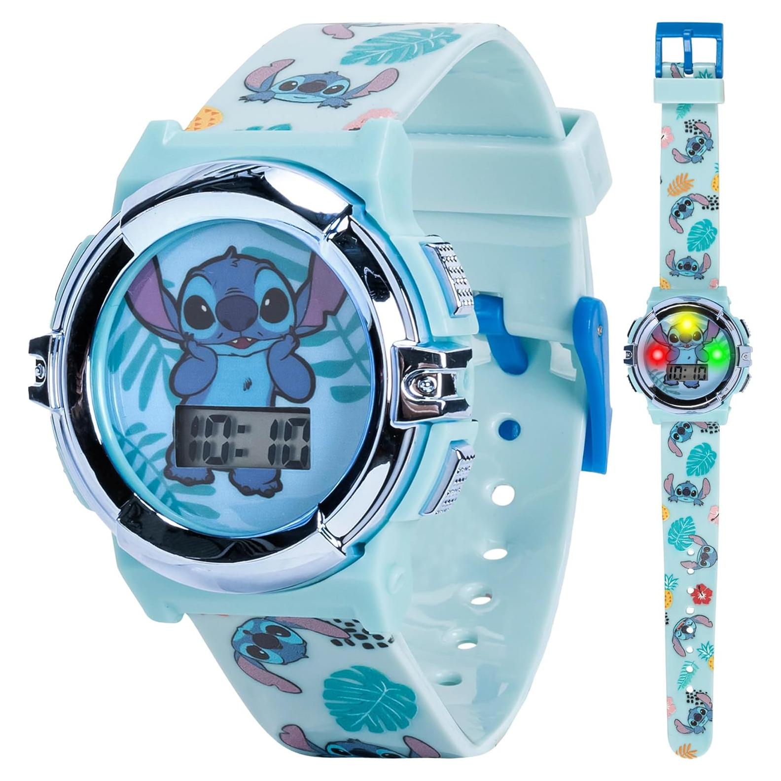 Reloj LCD Disney Stitch para Niños - Pantalla Digital Iluminada