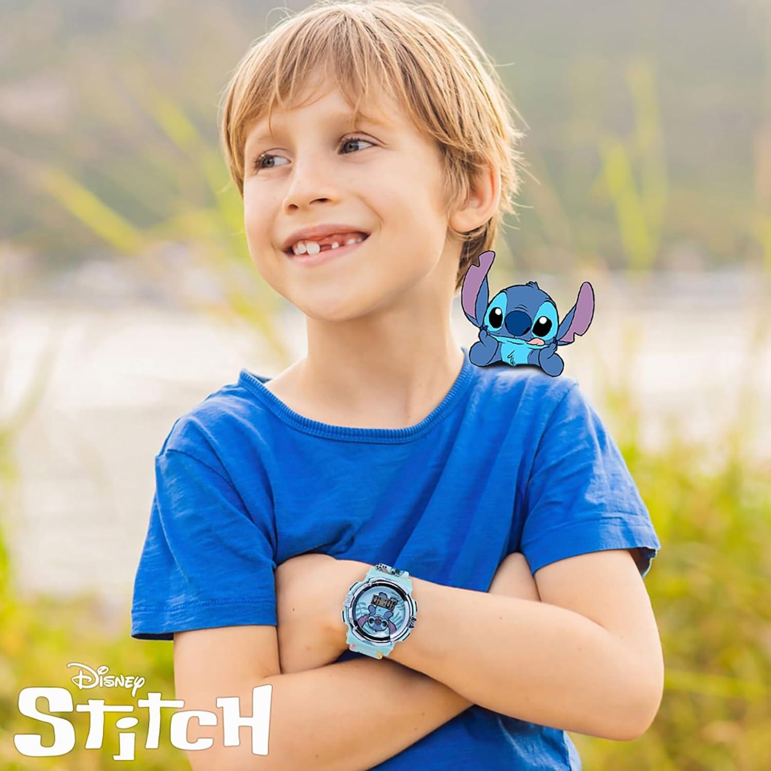 Reloj LCD Disney Stitch para Niños - Pantalla Digital Iluminada