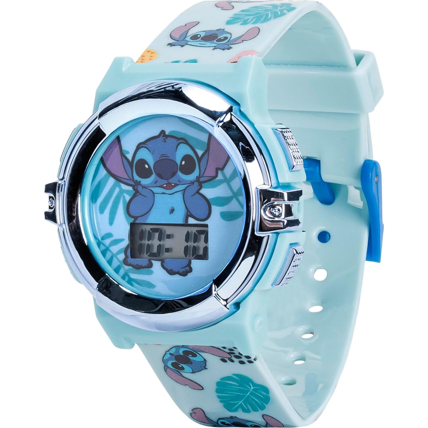 Reloj LCD Disney Stitch para Niños - Pantalla Digital Iluminada