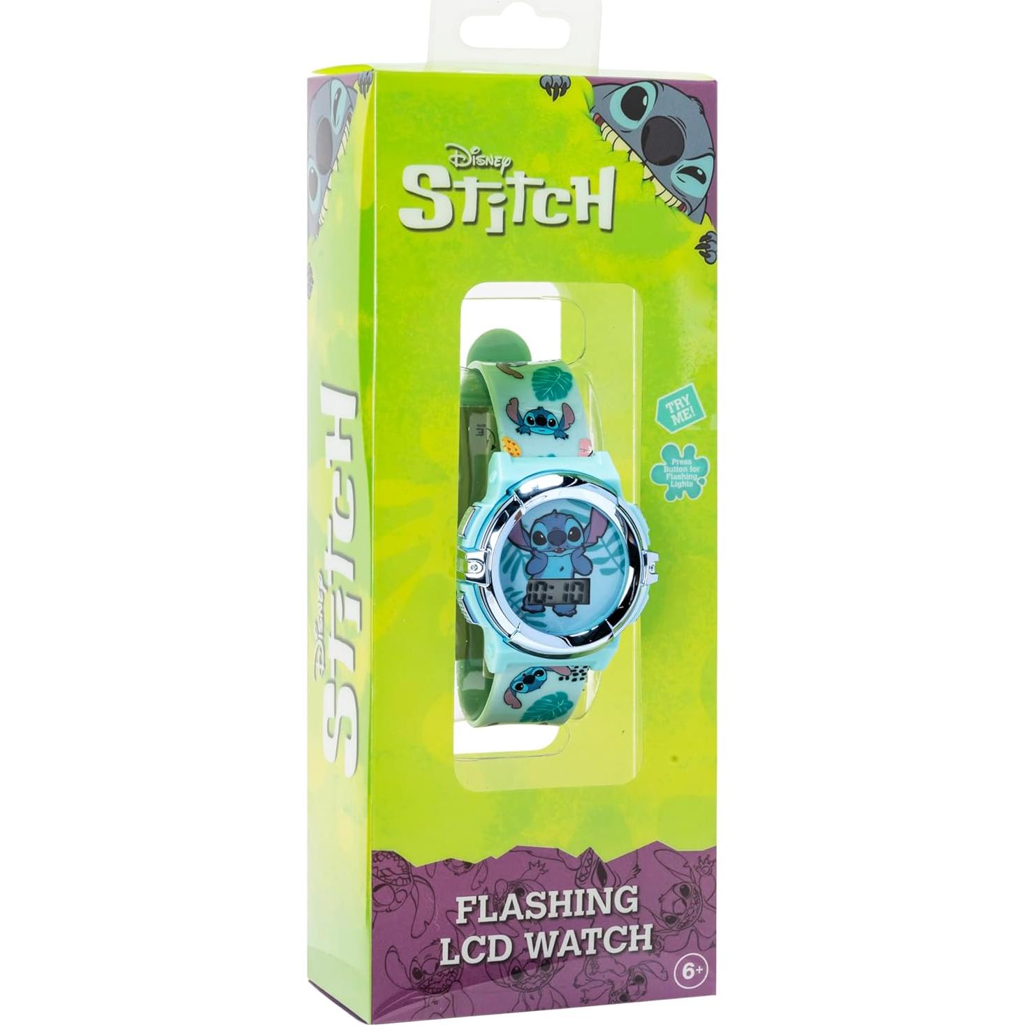 Reloj LCD Disney Stitch para Niños - Pantalla Digital Iluminada