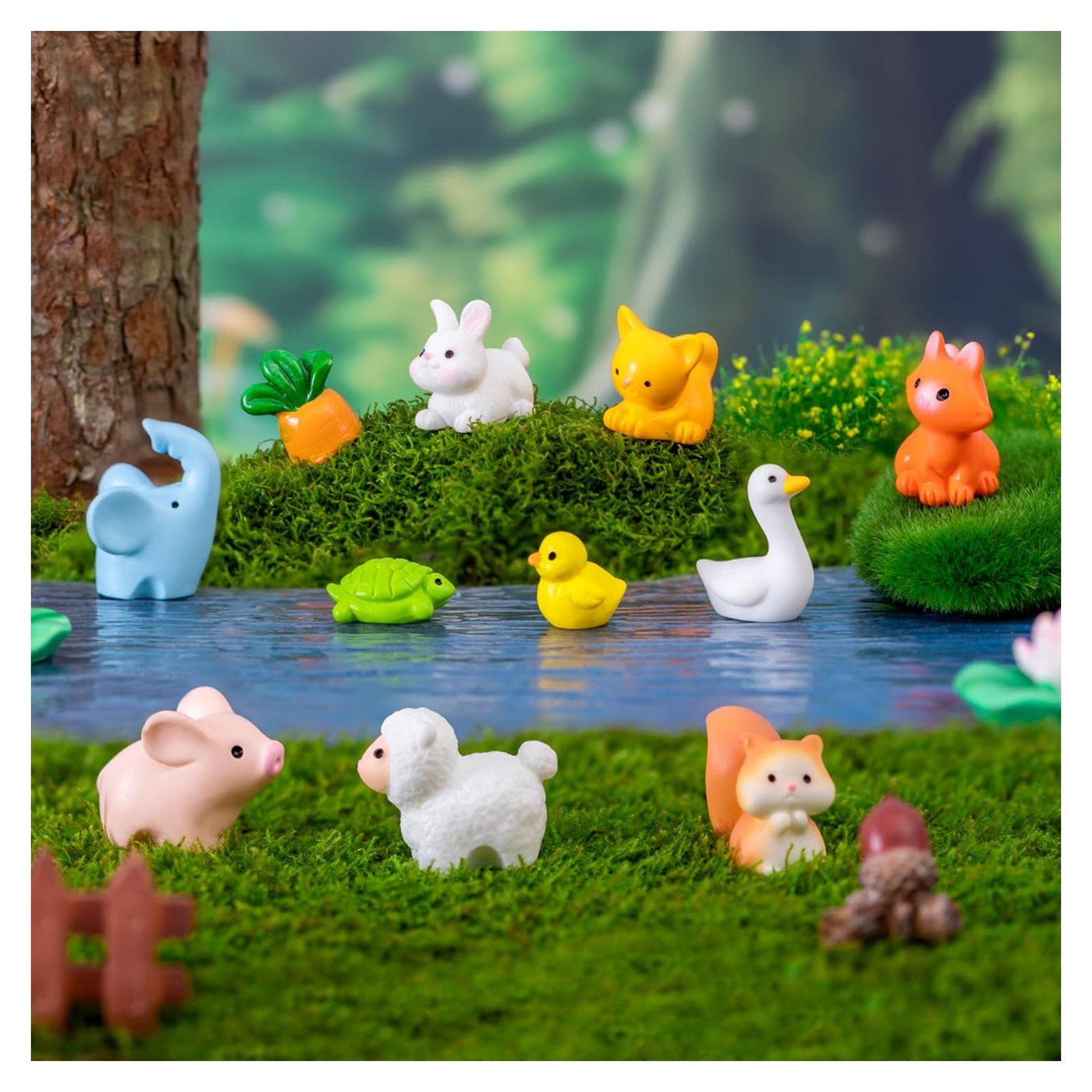 Figuras de Animales Miniatura LOKIPA 30 Piezas Resina 20cm