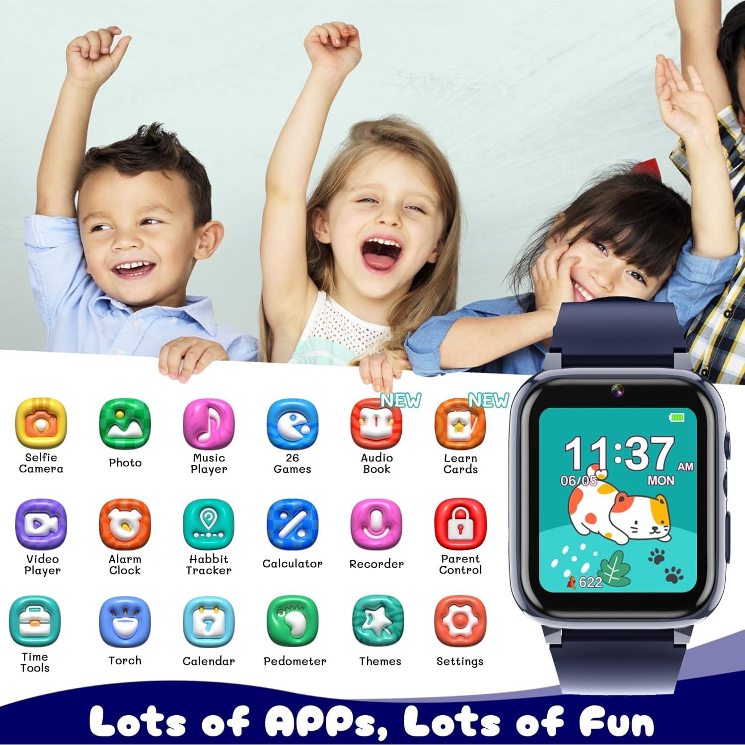 Reloj Inteligente Spodus para Niños 3-12 Años con Juegos