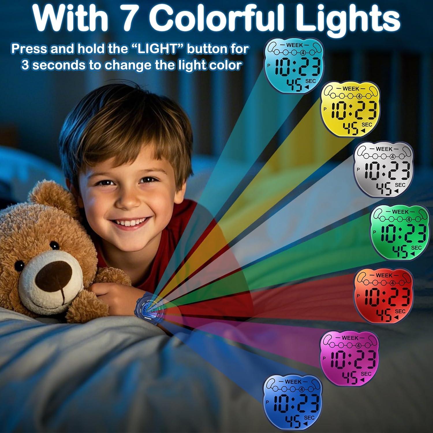 Reloj Digital Impermeable SOCICO para Niños 5ATM 7 Colores