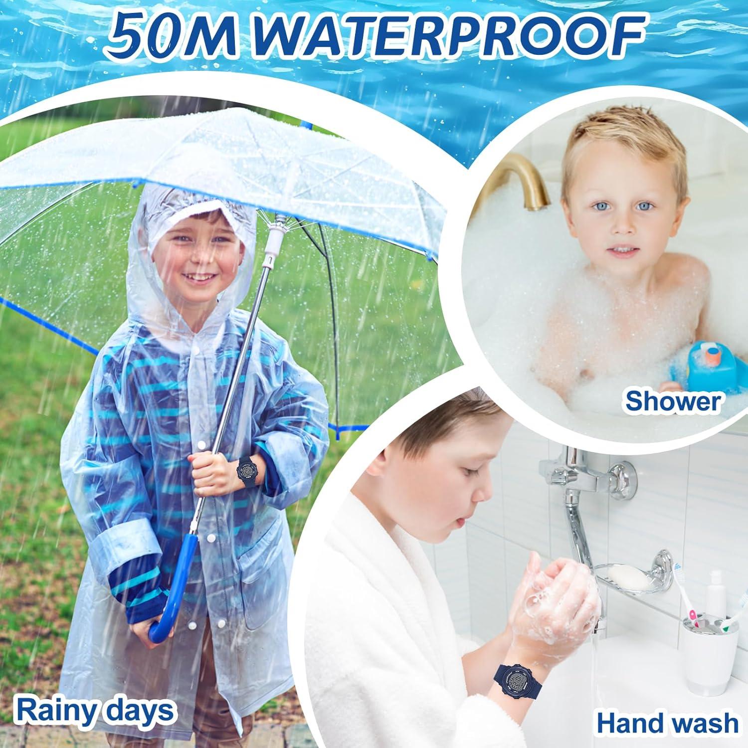 Reloj Digital Impermeable SOCICO para Niños 5ATM 7 Colores