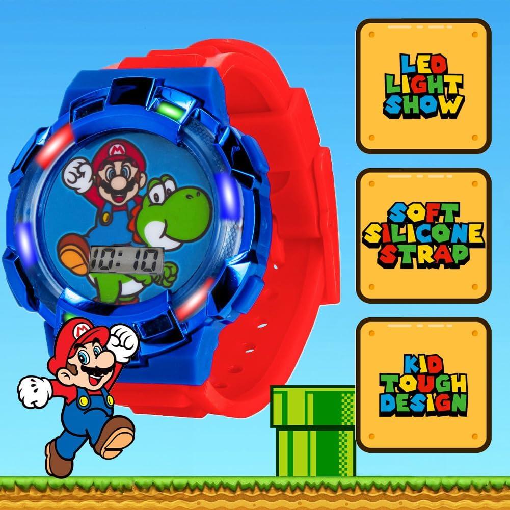 Reloj Digital para Niños Super Mario con Correa Roja 14-20.3 cm