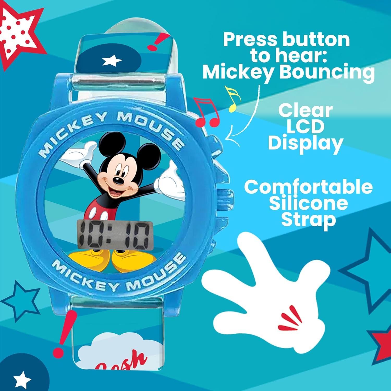 Reloj Infantil Digital Mickey Mouse Accutime LCD Correa Silicona
