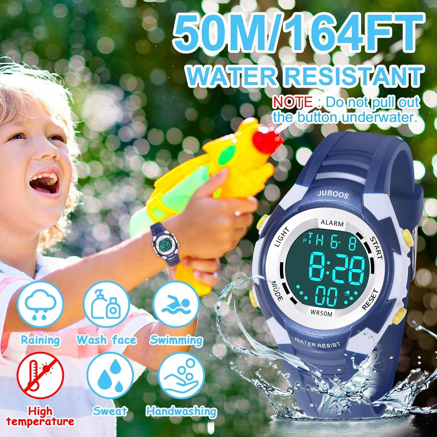 Reloj Digital Juboos para Niños 5-18 Años Impermeable LED