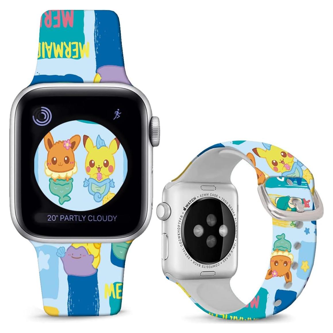 Correa de Silicona Pikacu Sirena Pez para Apple Watch 49mm-42mm
