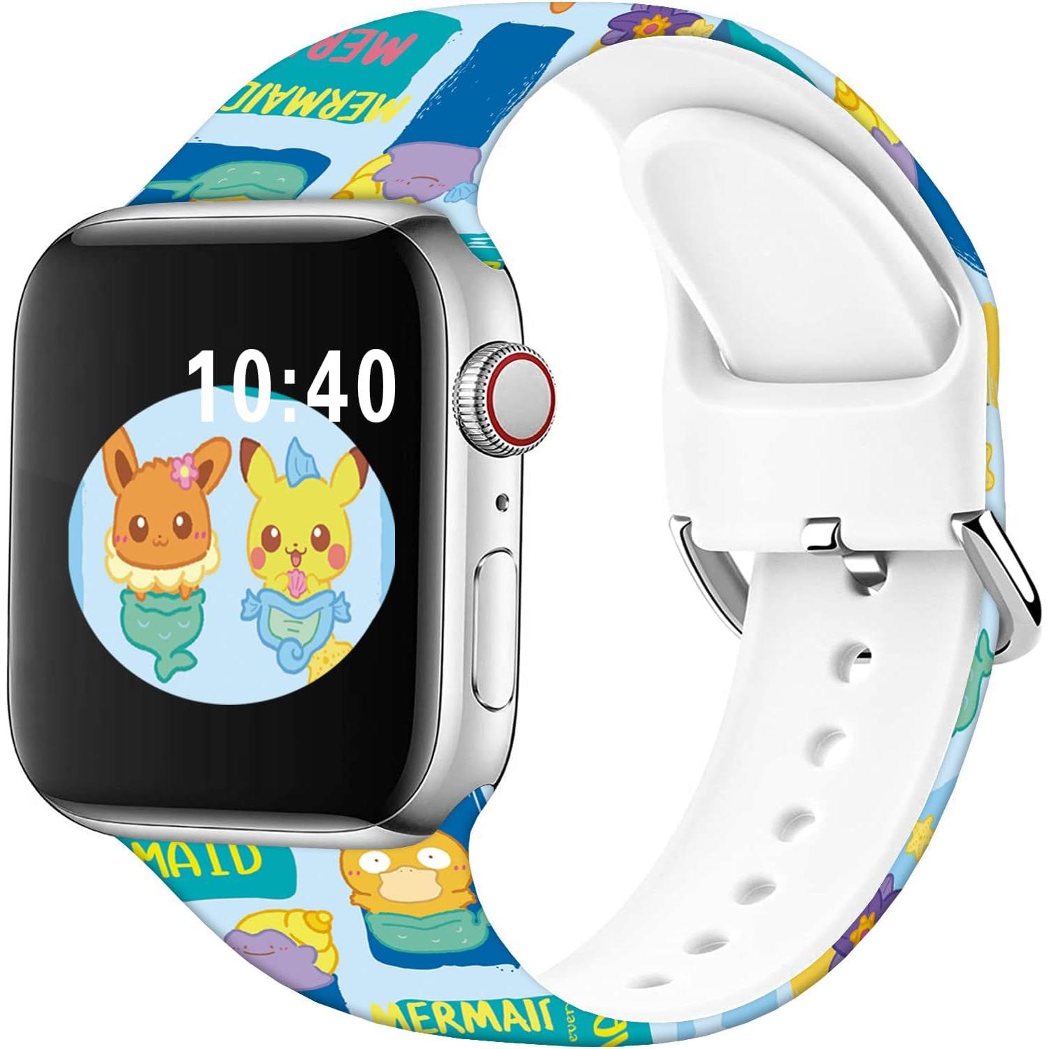 Correa de Silicona Pikacu Sirena Pez para Apple Watch 49mm-42mm