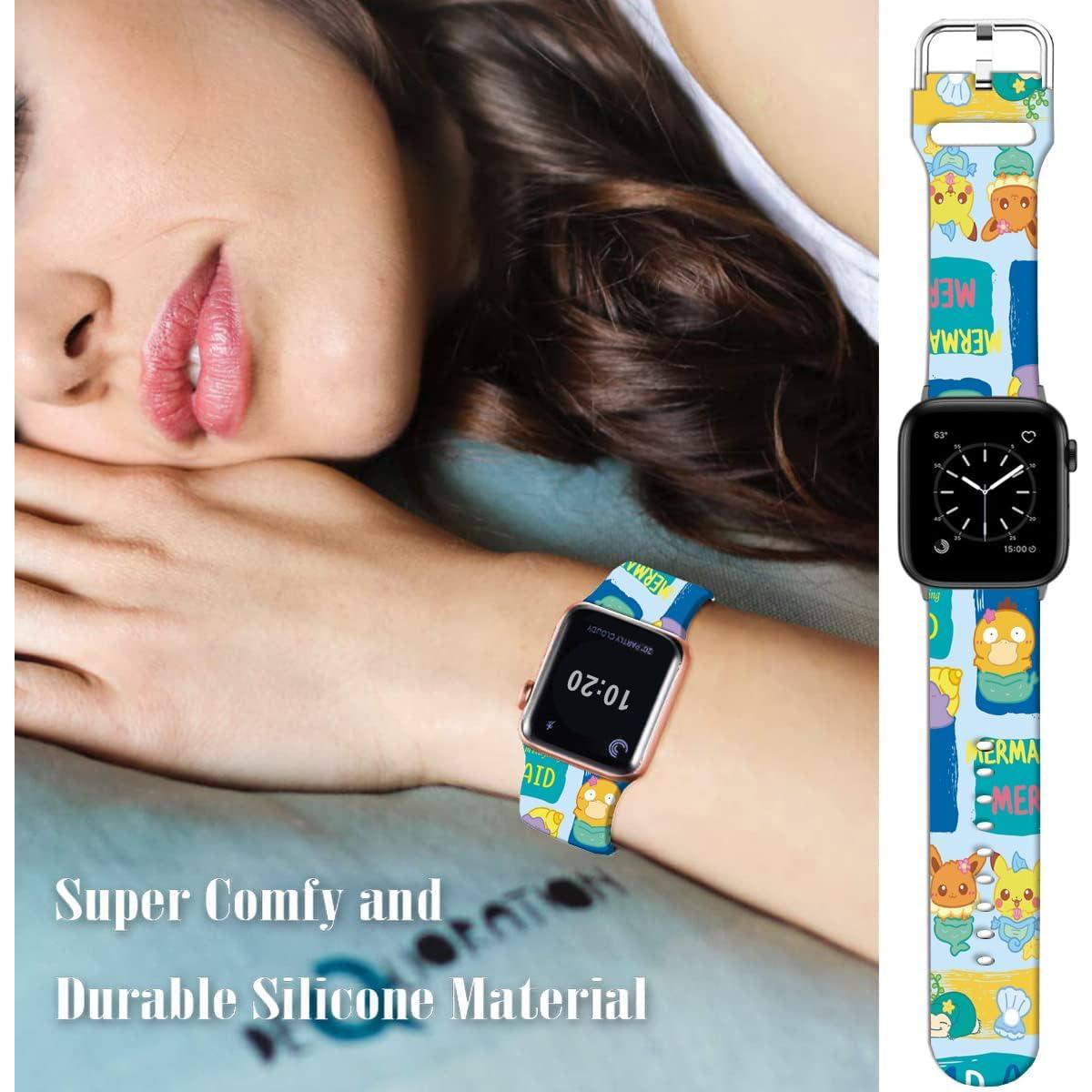 Correa de Silicona Pikacu Sirena Pez para Apple Watch 49mm-42mm