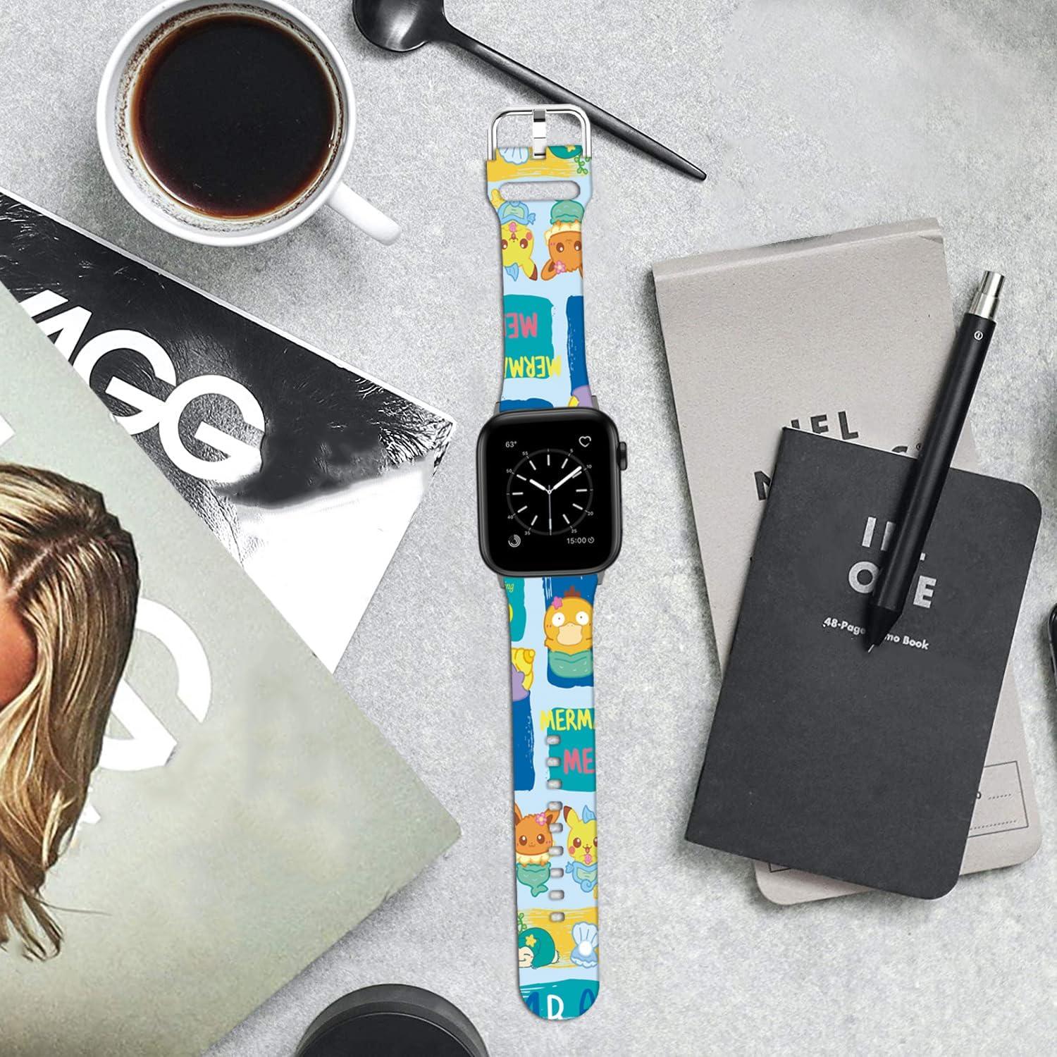 Correa de Silicona Pikacu Sirena Pez para Apple Watch 49mm-42mm