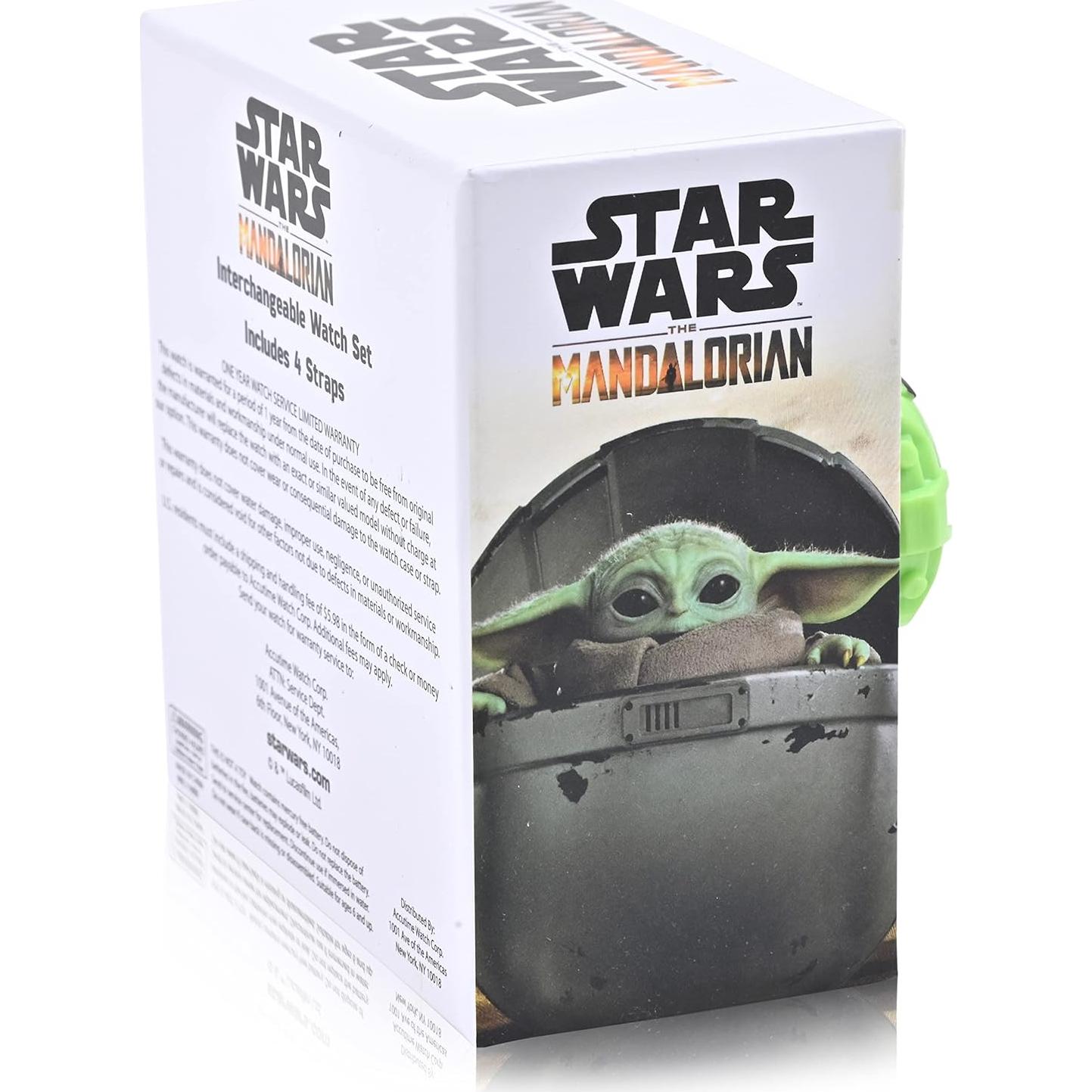 Reloj Digital para Niños Accutime Star Wars Baby Yoda 4 en 1