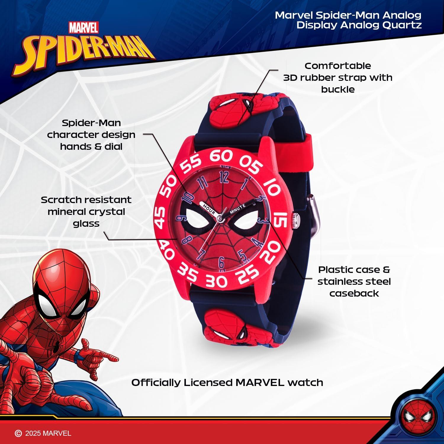 Reloj Marvel Spider-Man para Niños 32mm - Correa Nailon Azul