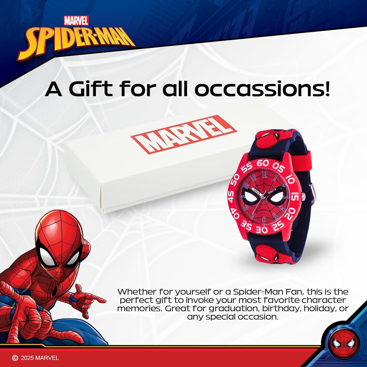 Reloj Marvel Spider-Man para Niños 32mm - Correa Nailon Azul