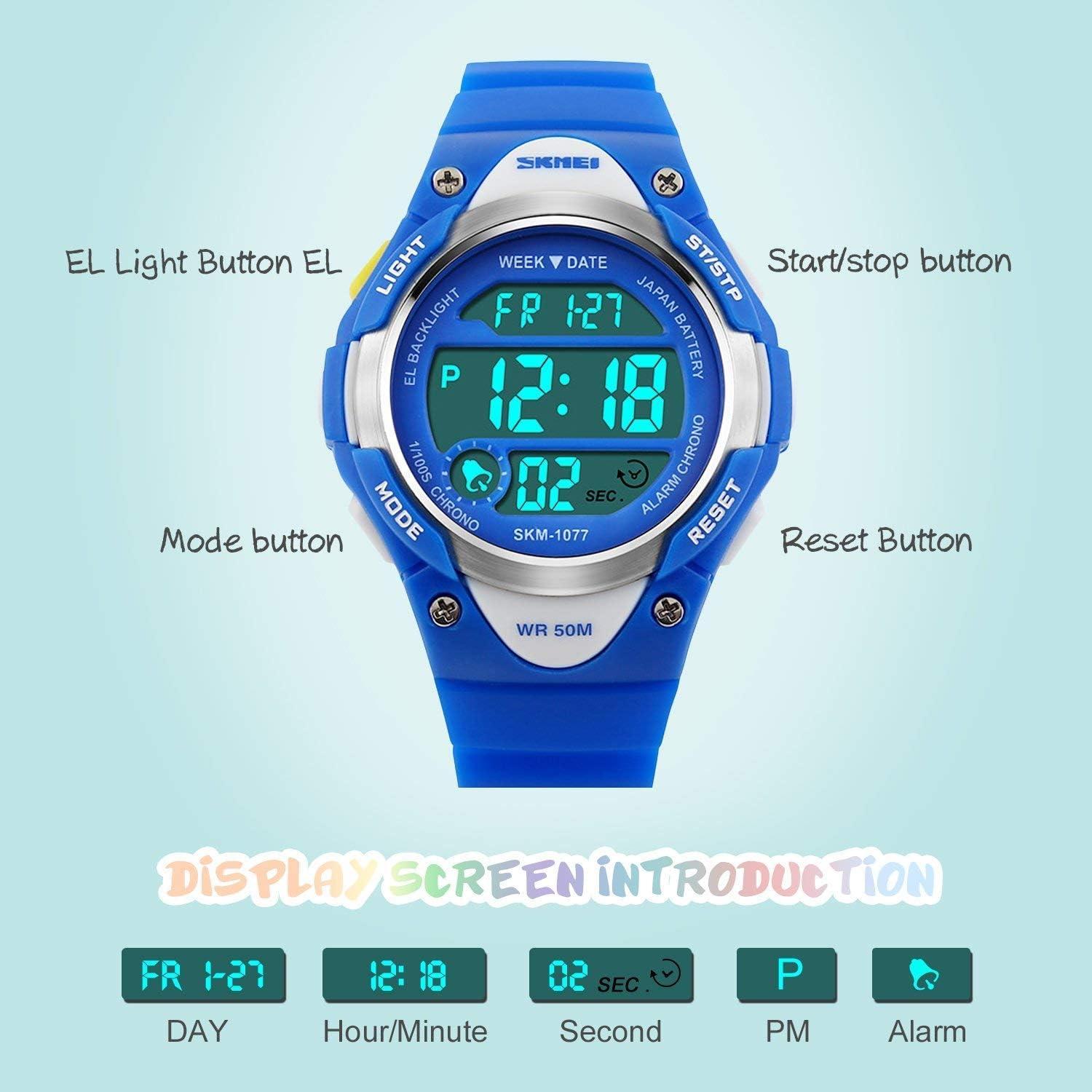 Reloj Digital Deportivo Cofuo CF-1077-B para Niños Azul