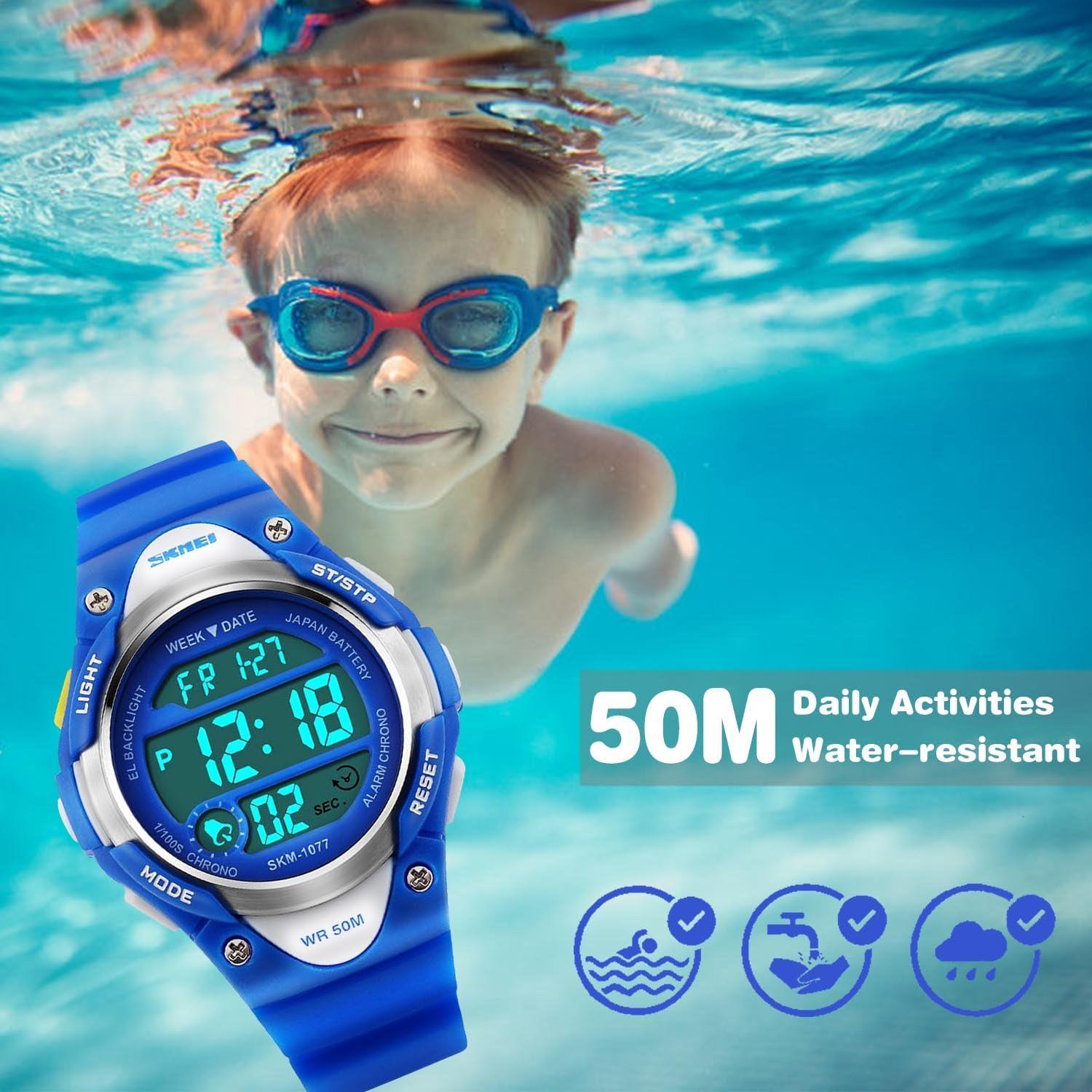 Reloj Digital Deportivo Cofuo CF-1077-B para Niños Azul
