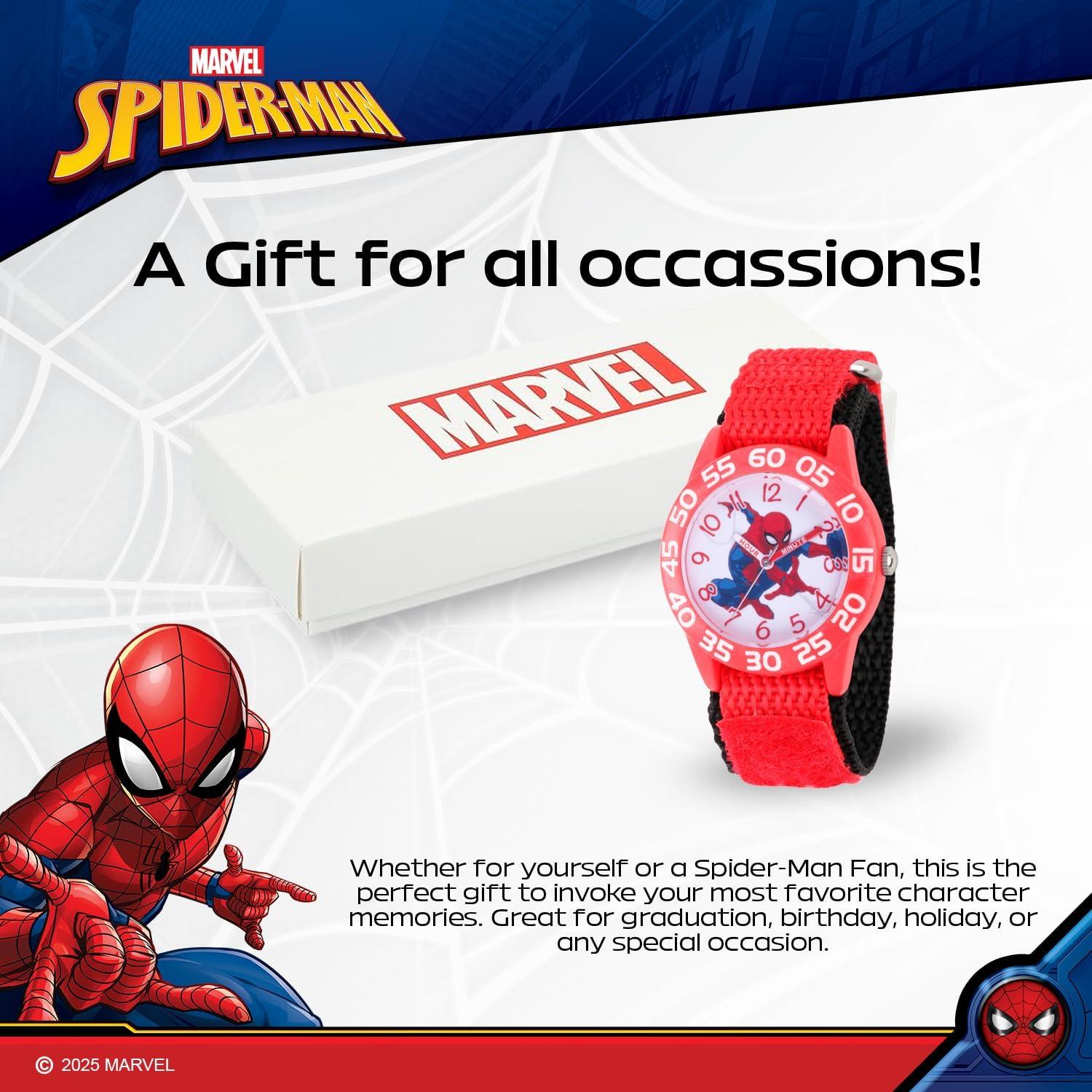 Reloj Infantil Marvel Spiderman 32mm Nylon Rojo