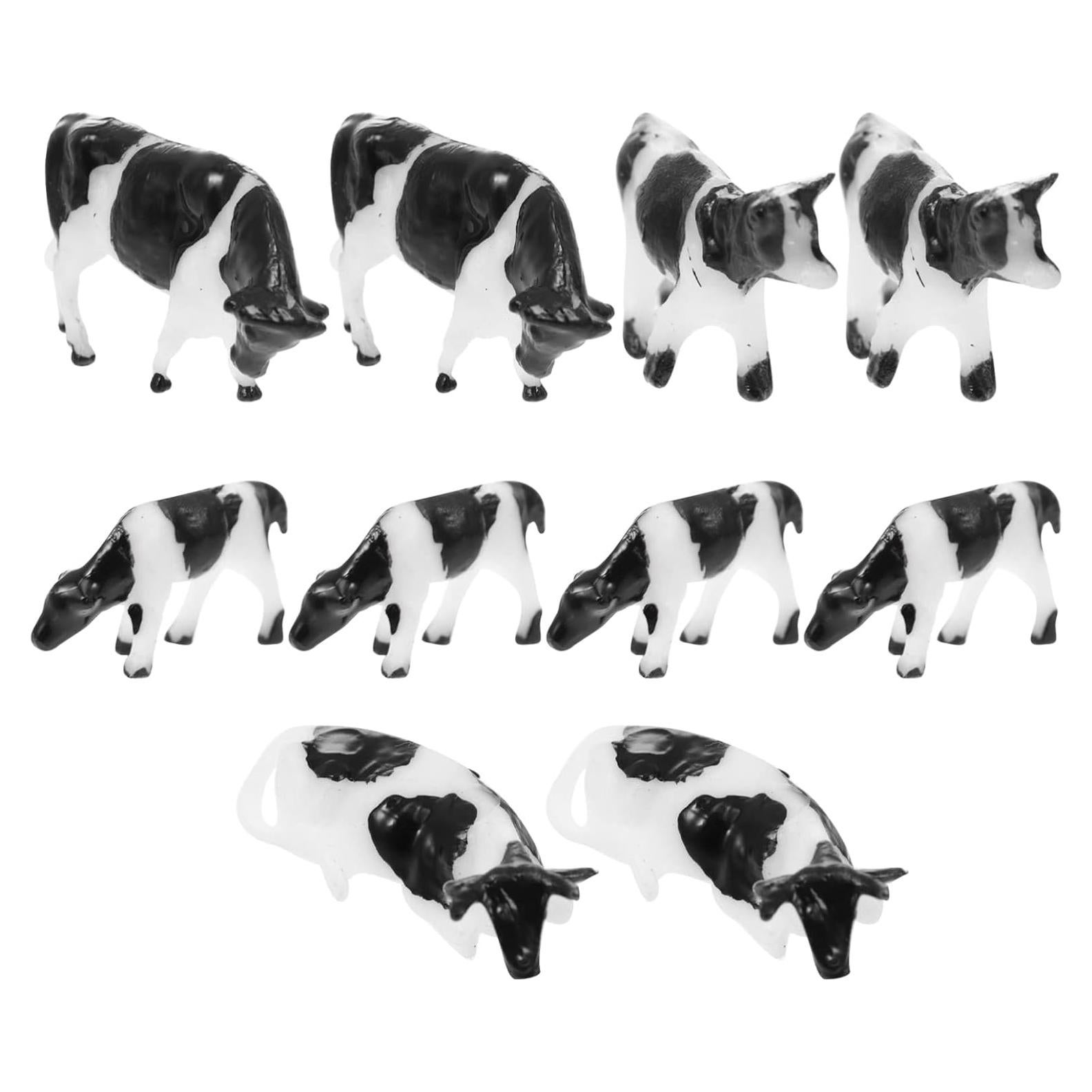 Figuras de Animales de Granja Zerodeko - Vaca Realista 10 Pzas