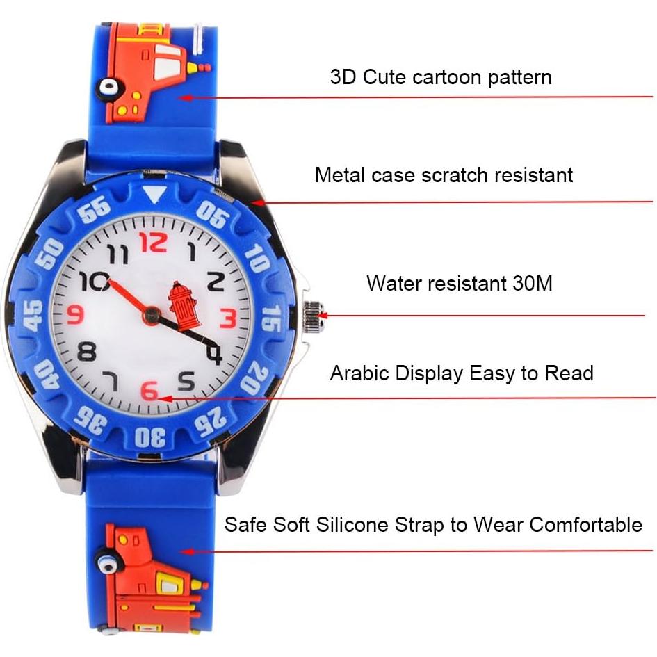 Reloj Digital Infantil Venhoo 3D Cartoon Impermeable Azul