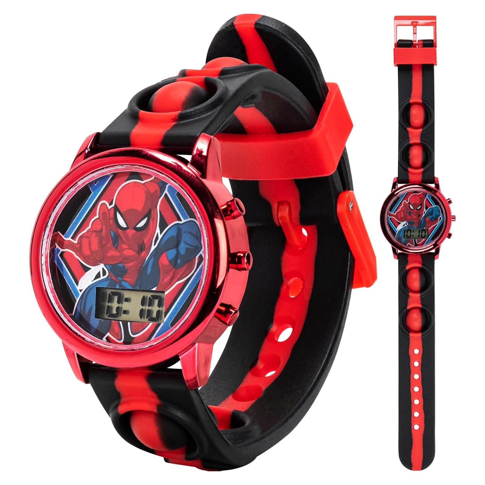 Reloj Digital LCD Accutime Spiderman para Niños con LED