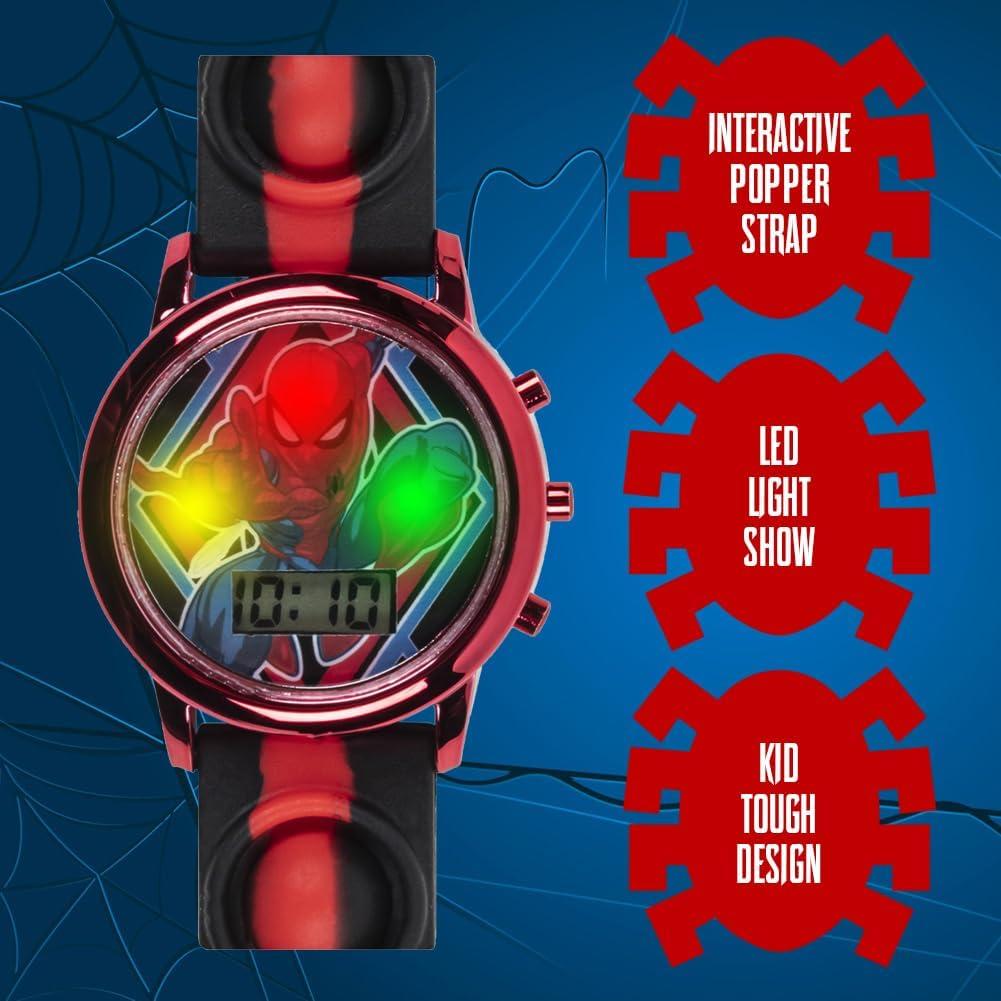 Reloj Digital LCD Accutime Spiderman para Niños con LED