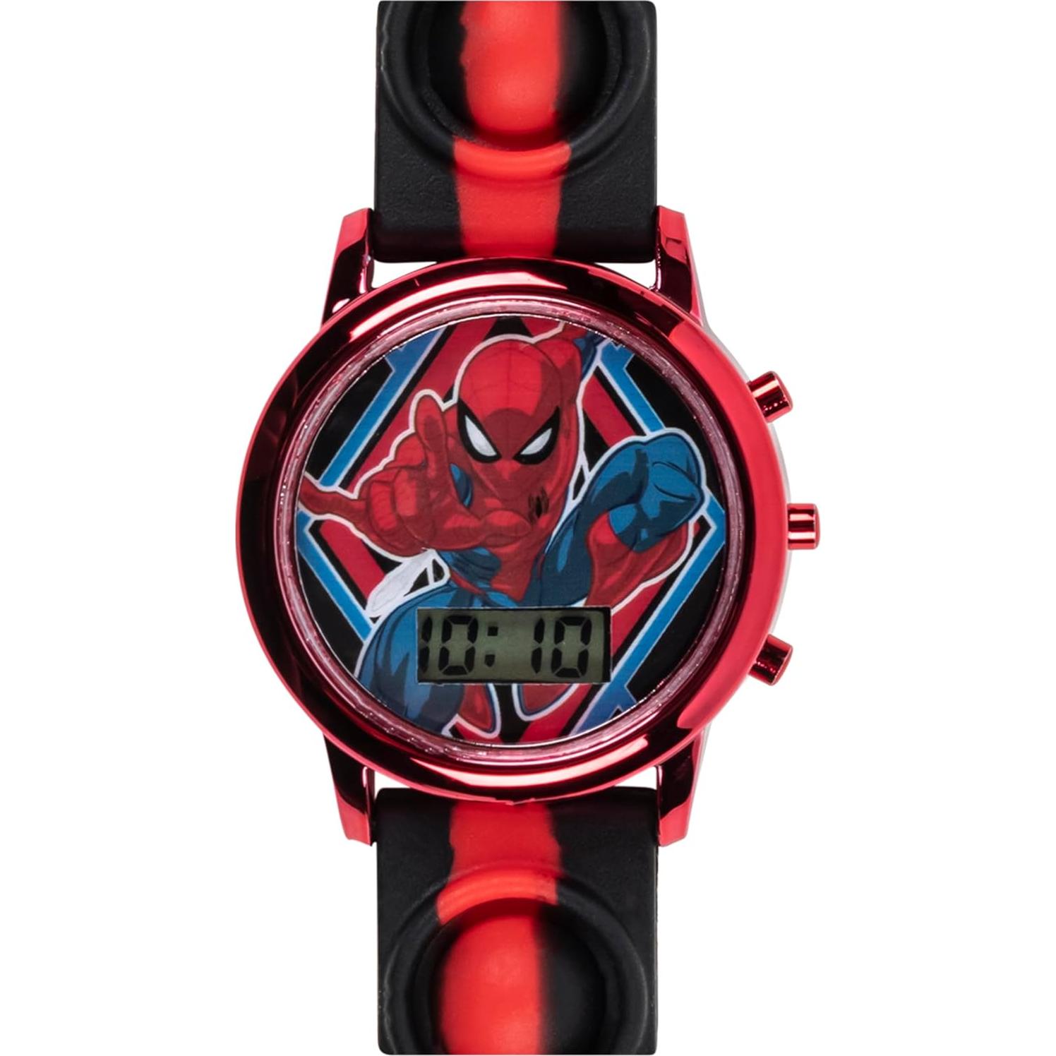 Reloj Digital LCD Accutime Spiderman para Niños con LED