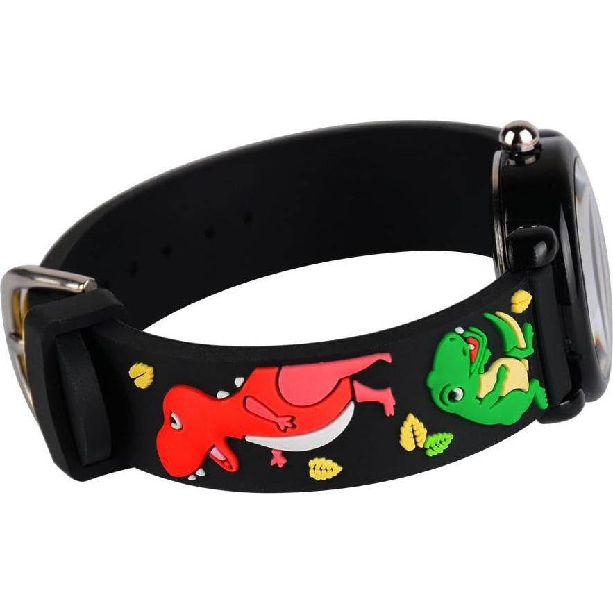 Reloj Venhoo para Niños 3D Dinosaurio Impermeable Silicona