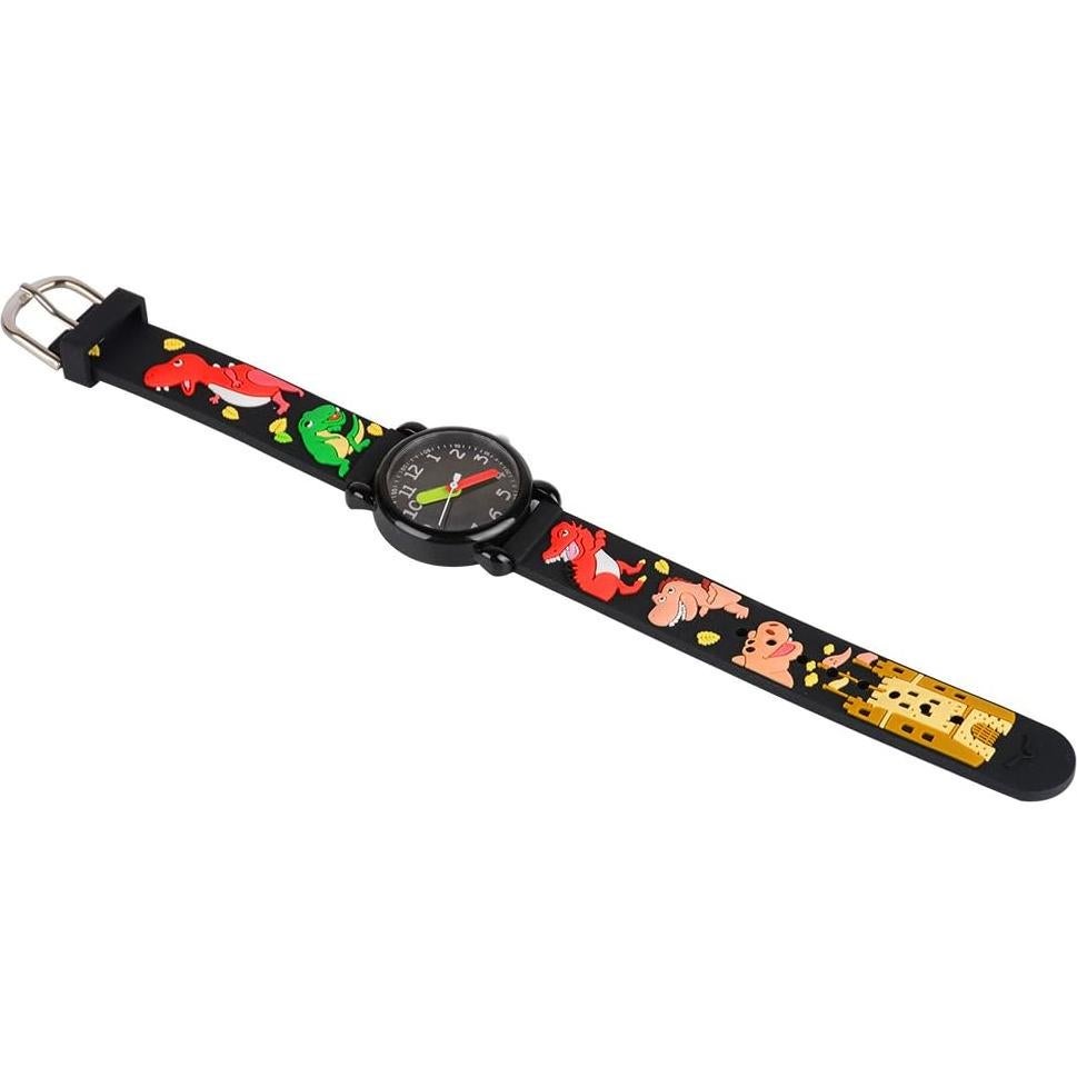 Reloj Venhoo para Niños 3D Dinosaurio Impermeable Silicona