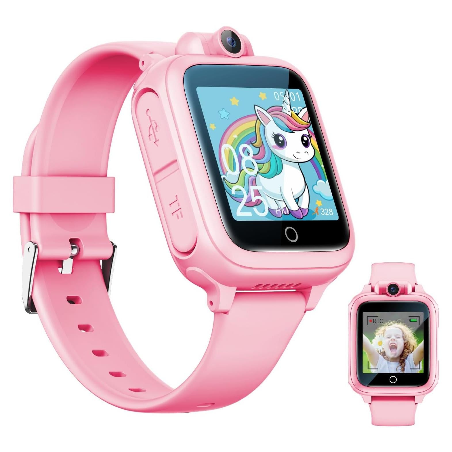 Reloj Inteligente Infantil Awatty Rosa con Cámara y Juegos