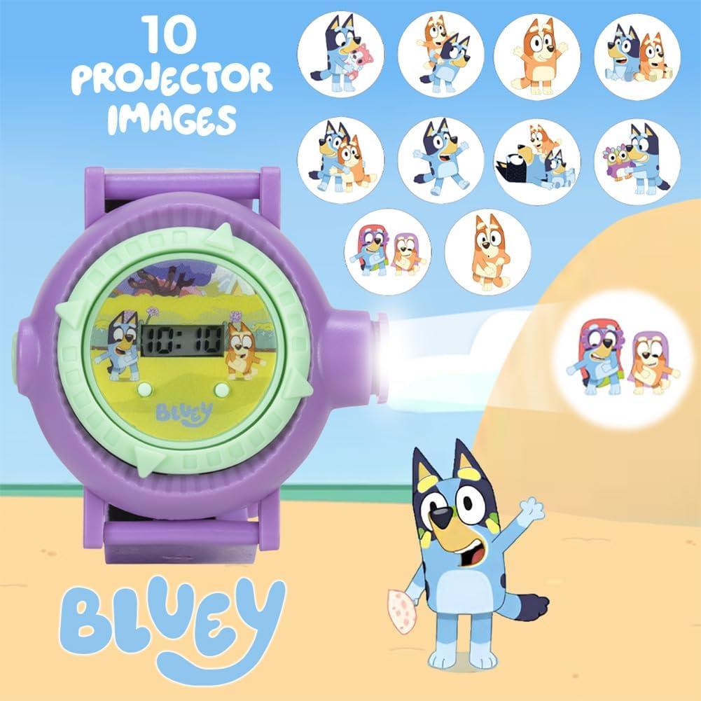Reloj Proyector Kids Bluey con Pantalla LCD y 10 Imágenes
