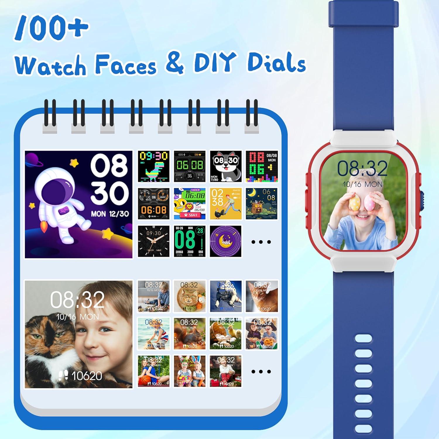 Reloj Inteligente ZOSKVEE para Niños Azul IP68 1.4" Fitness
