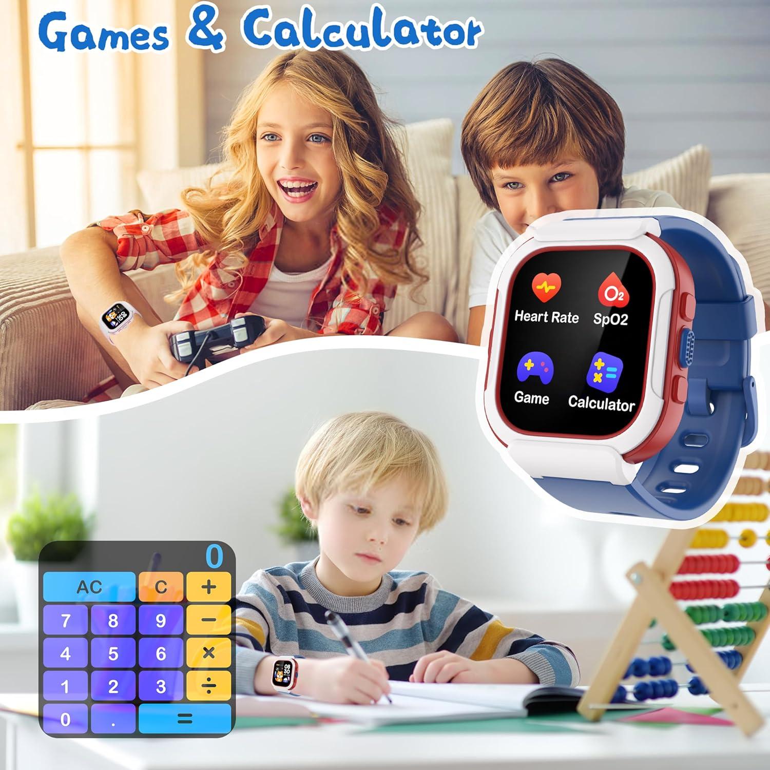 Reloj Inteligente ZOSKVEE para Niños Azul IP68 1.4" Fitness