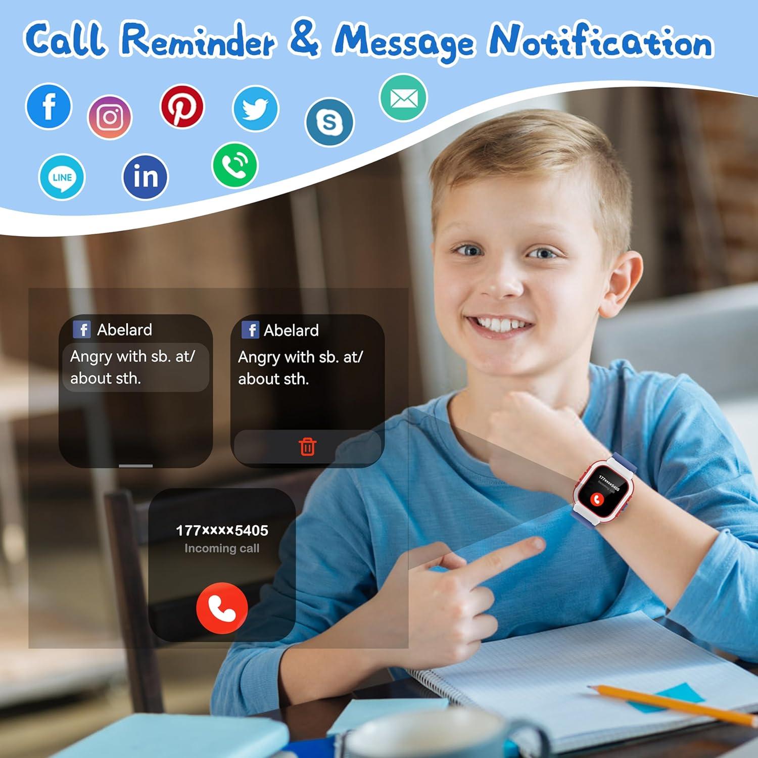 Reloj Inteligente ZOSKVEE para Niños Azul IP68 1.4" Fitness