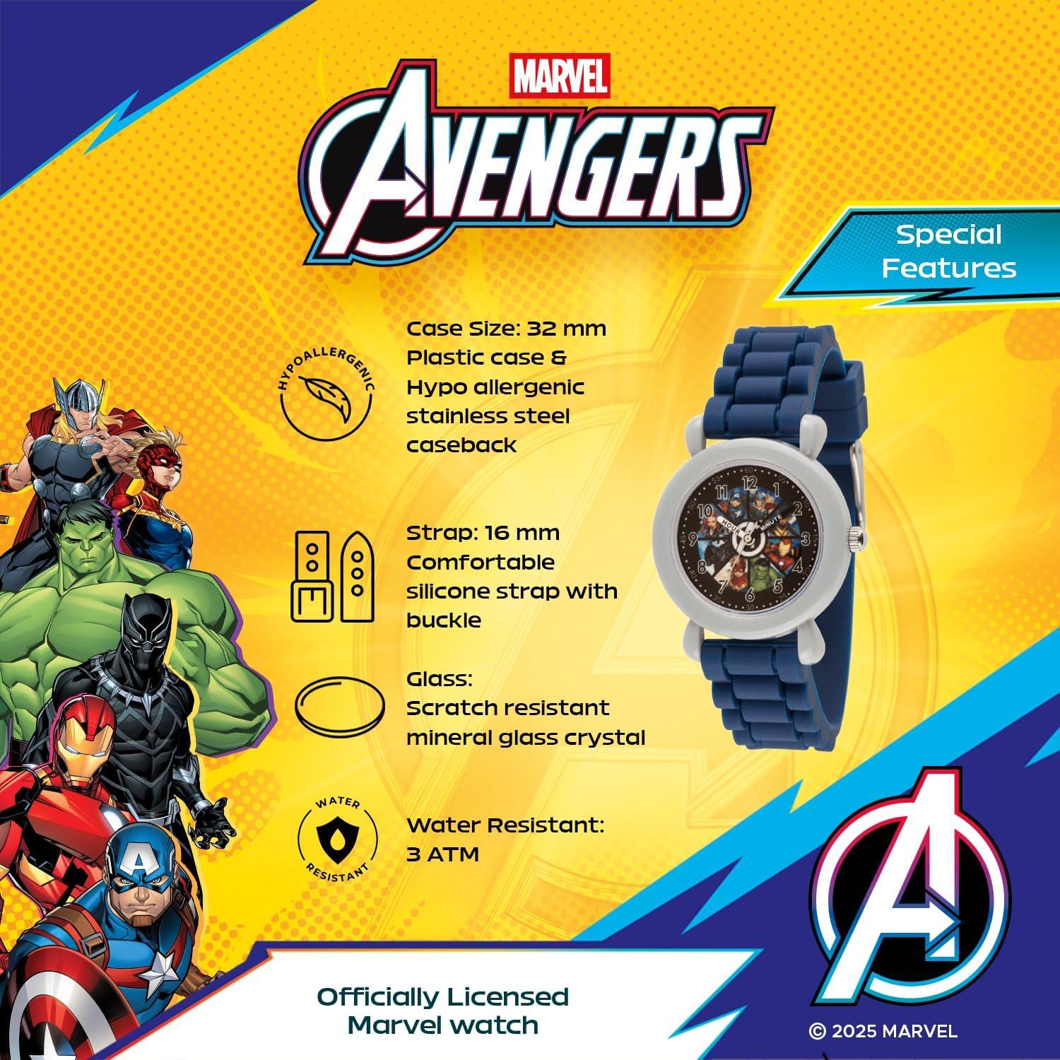 Reloj Analógico de Cuarzo para Niños Marvel 32mm Azul