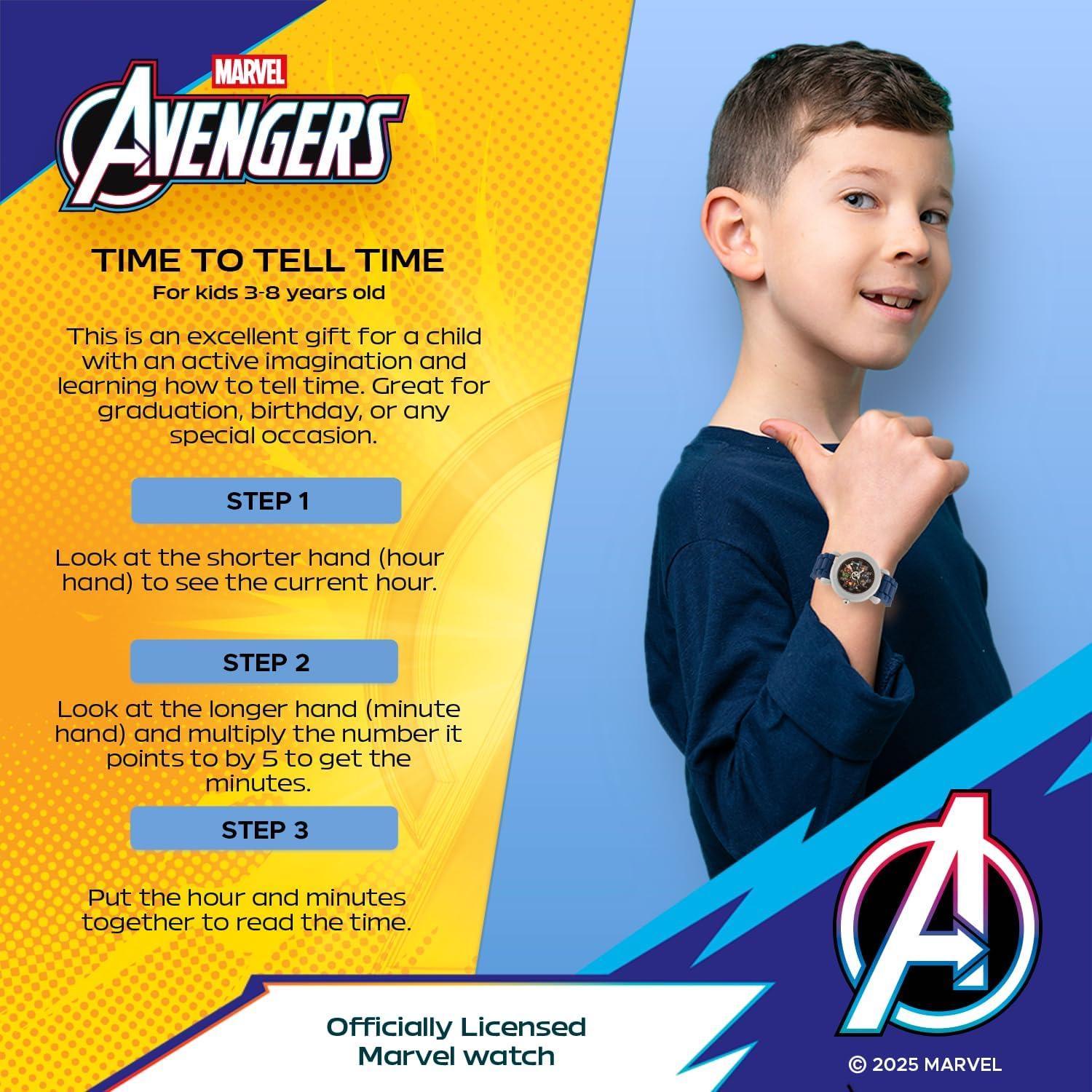 Reloj Analógico de Cuarzo para Niños Marvel 32mm Azul