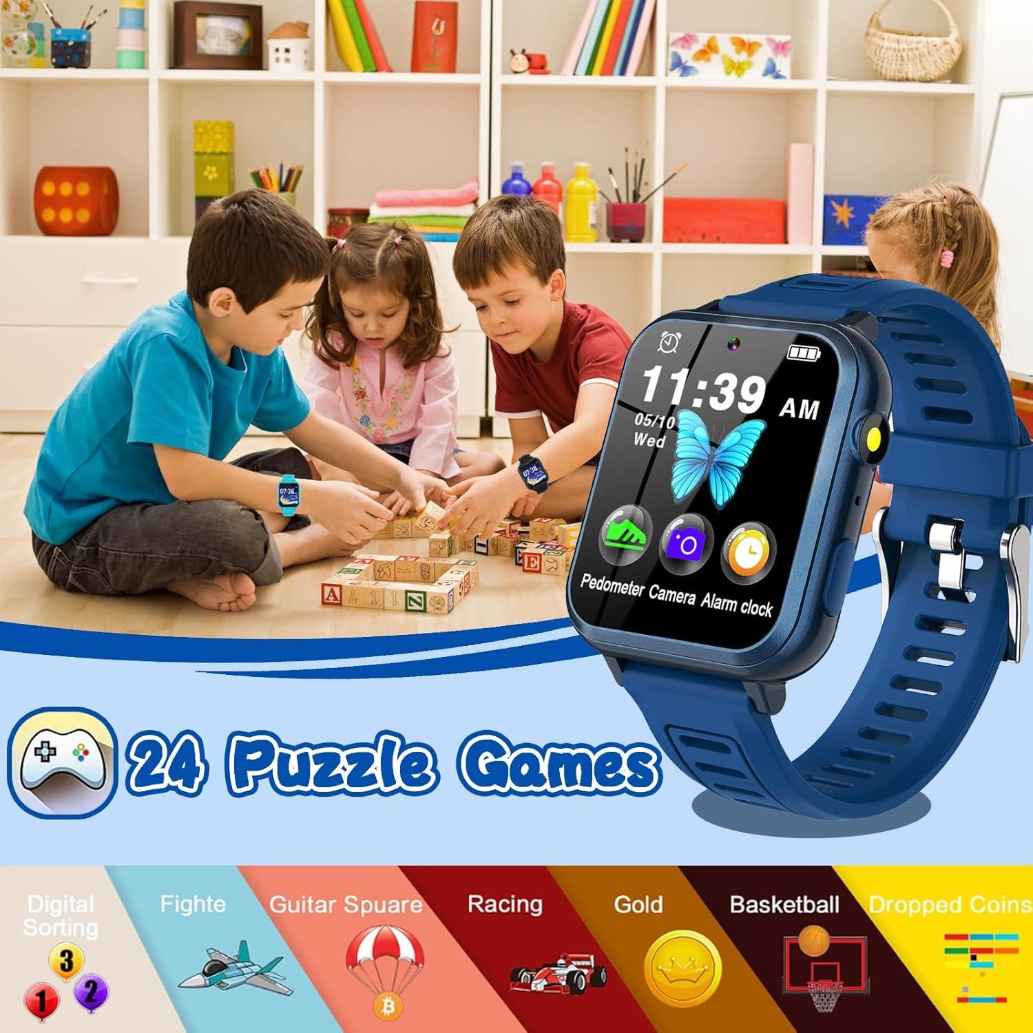 Reloj Inteligente para Niños LITEYPP Azul con Cámara y Juegos