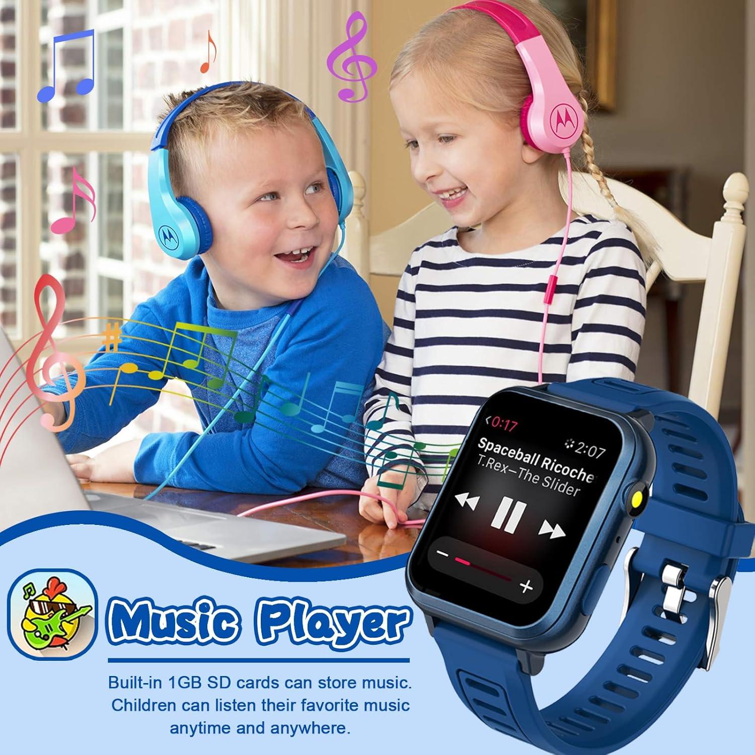 Reloj Inteligente para Niños LITEYPP Azul con Cámara y Juegos